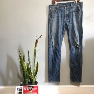 rag & bone slim jeans size 32x34 distressed